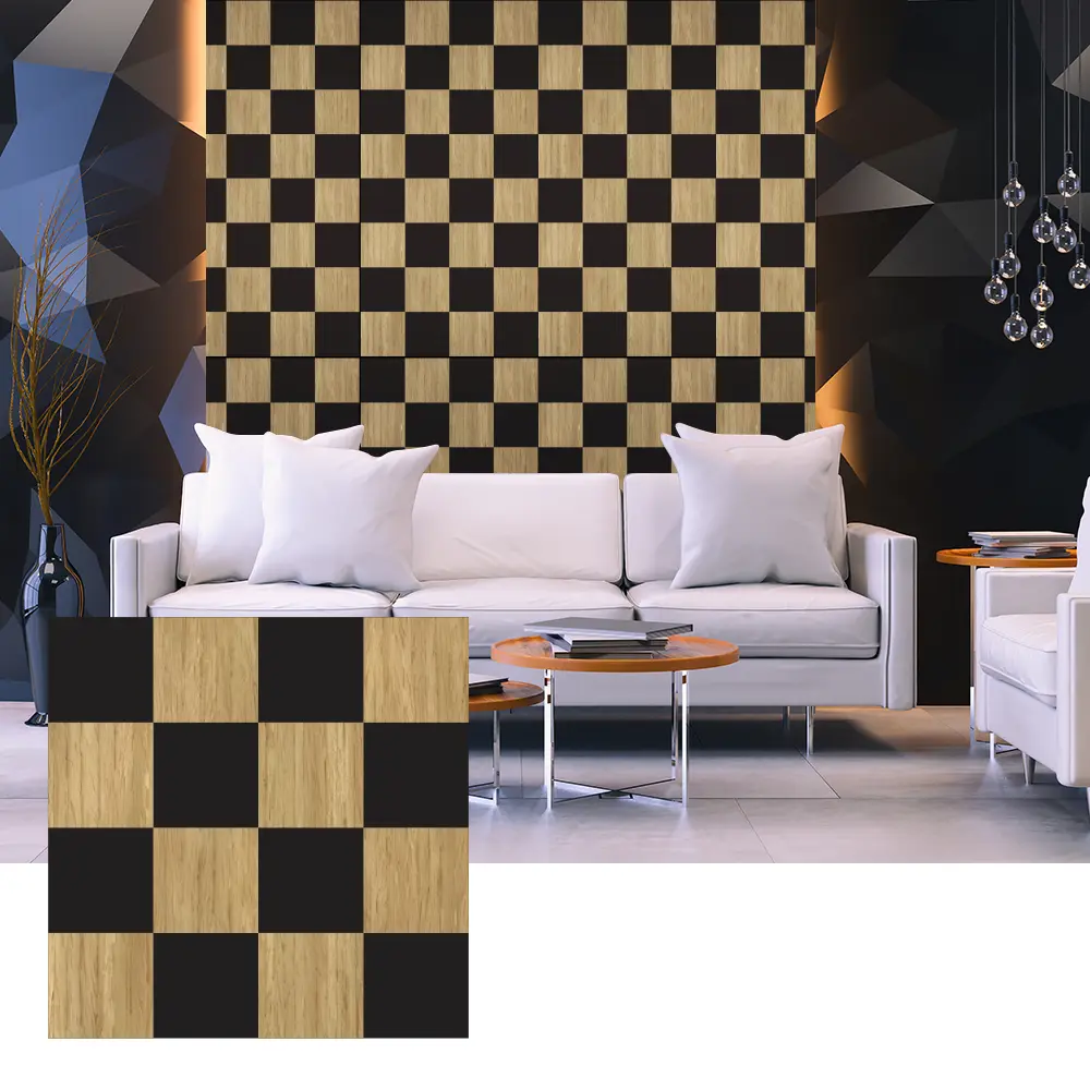 Panouri acustice 3D din furnir din lemn pentru amenajarea peretilor interiori Panouri acustice 3D din furnir din lemn pentru amenajarea peretilor interiori