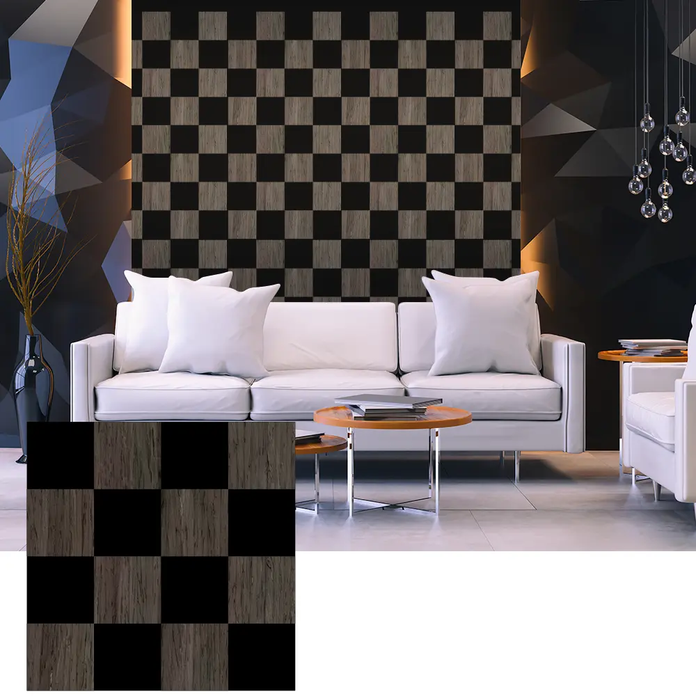 Panouri acustice 3D din furnir din lemn pentru amenajarea peretilor interiori