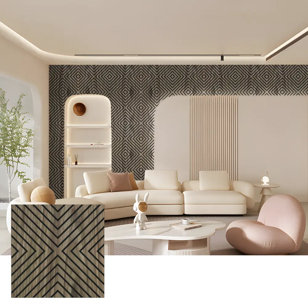 Panouri de perete acustic din lemn Akupanel pentru uz interior