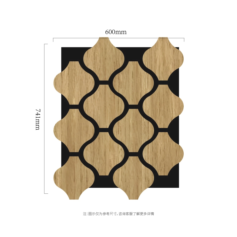 Panou de perete acustic Clover Chain MDF-pe-PET modular Panou de perete acustic Clover Chain MDF-pe-PET modular