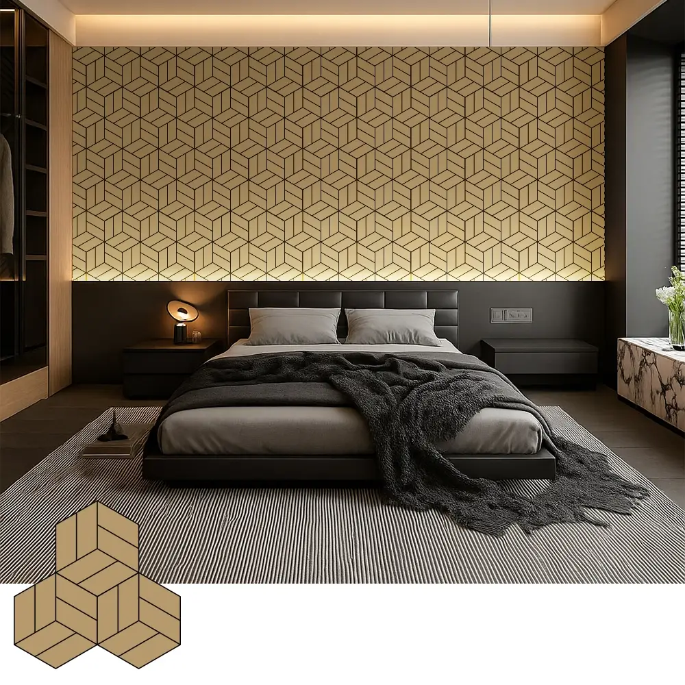 Panouri decorative din furnir acustic din lemn pentru interioare moderne