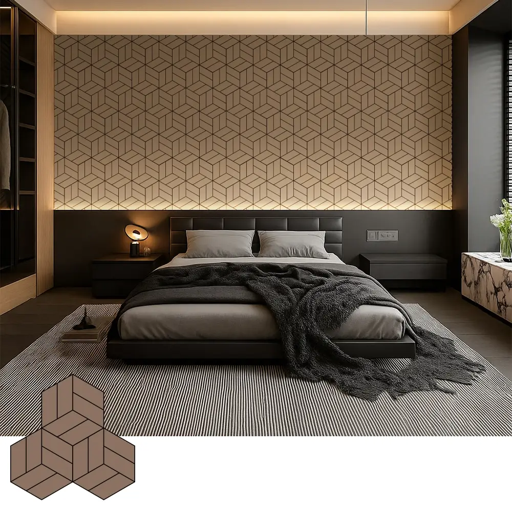 Panouri decorative din furnir acustic din lemn pentru interioare moderne