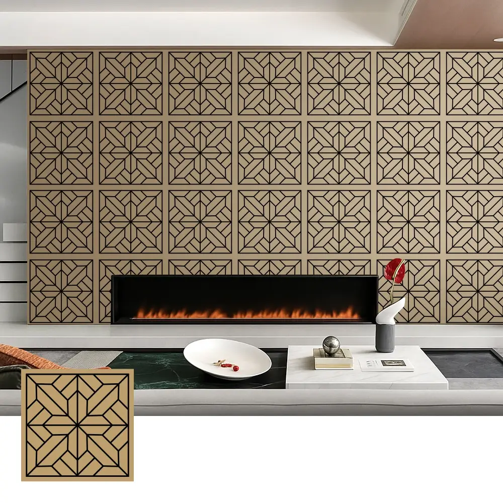 Panouri acustice decorative din furnir din lemn pentru uz interior