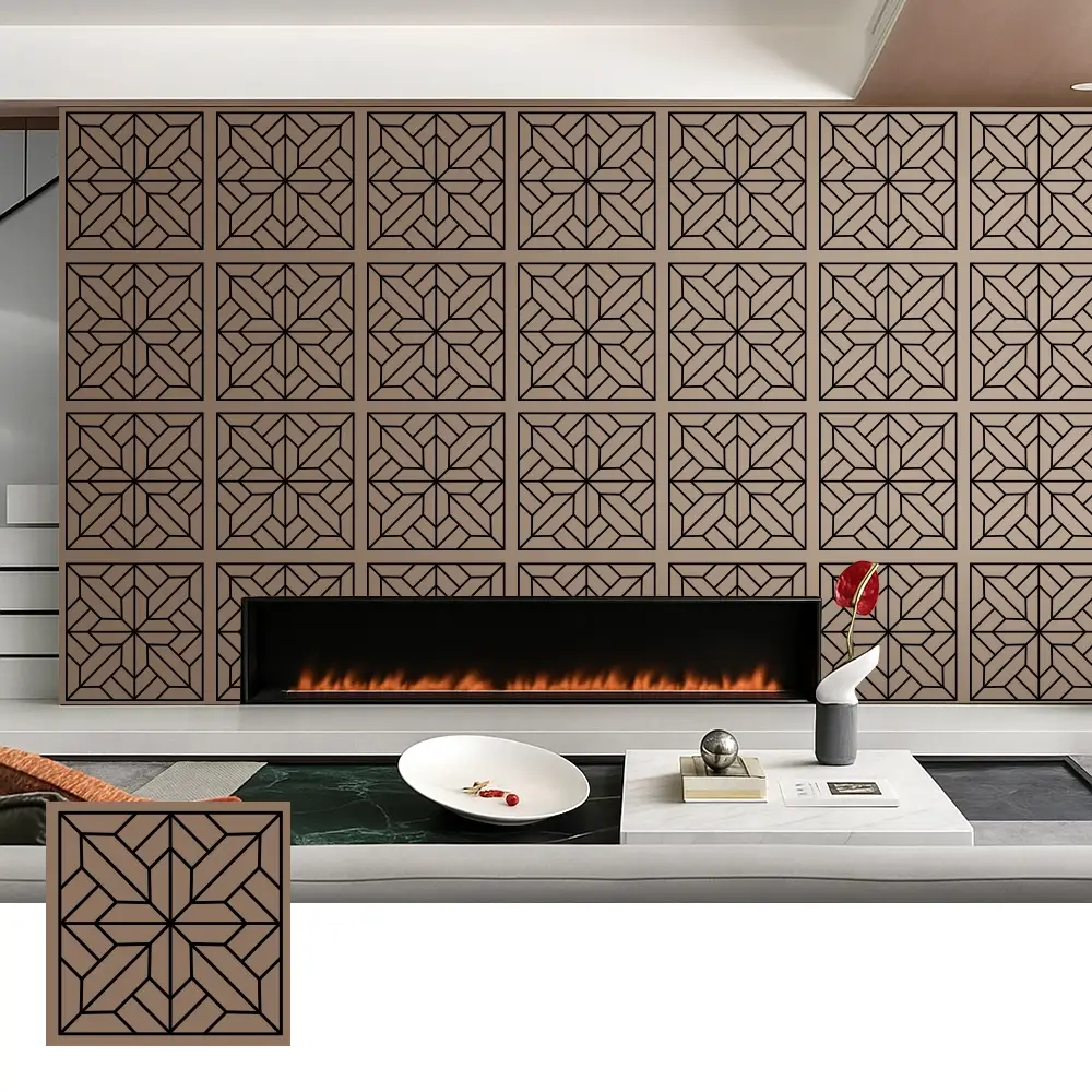 Panouri acustice decorative din furnir din lemn pentru uz interior