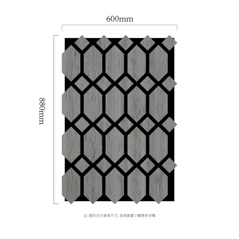 Panou de perete acustic MDF-pe PET cu zăbrele hexagonale fațetate Panou de perete acustic MDF-pe PET cu zăbrele hexagonale fațetate