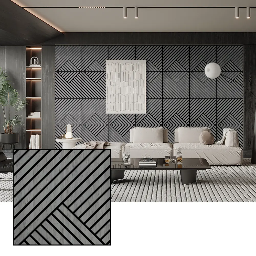 Panouri acustice din furnir din lemn natural pentru pereti interiori
